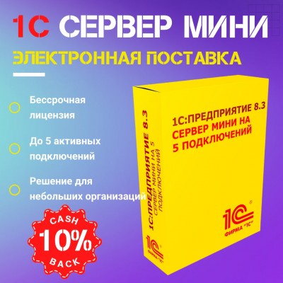 1С:Предприятие 8.3. Сервер МИНИ на 5 подключений. Электронная поставка