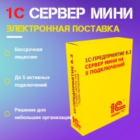 1С:Предприятие 8.3. Сервер МИНИ на 5 подключений. Электронная поставка